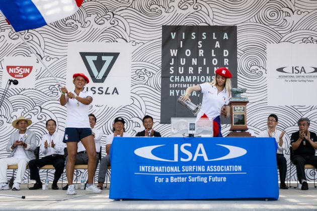 Cerimônia de abertura do Vissla ISA World Junior 2017, Okuragahama Beach, Hyuga, Japão. Foto: ISA / Reed.