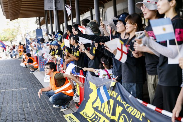 Cerimônia de abertura do Vissla ISA World Junior 2017, Okuragahama Beach, Hyuga, Japão. Foto: ISA / Reed.