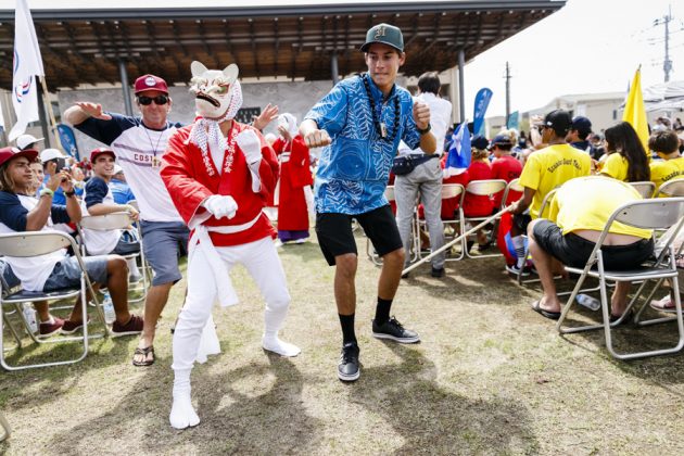 Cerimônia de abertura do Vissla ISA World Junior 2017, Okuragahama Beach, Hyuga, Japão. Foto: ISA / Reed.