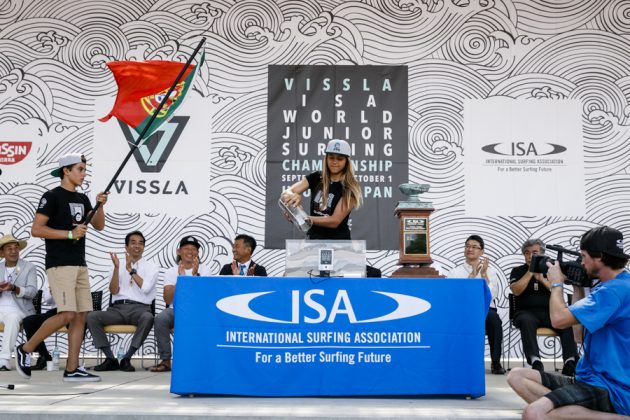 Cerimônia de abertura do Vissla ISA World Junior 2017, Okuragahama Beach, Hyuga, Japão. Foto: ISA / Reed.