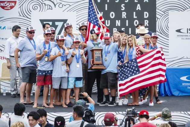 Equipe norte-americana, Vissla ISA World Junior 2017, Hyuga, Japão. Foto: ISA / Reed.