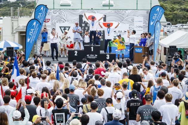 Finalistas da Masculino Sub 16, Vissla ISA World Junior 2017, Hyuga, Japão. Foto: ISA / Reed.