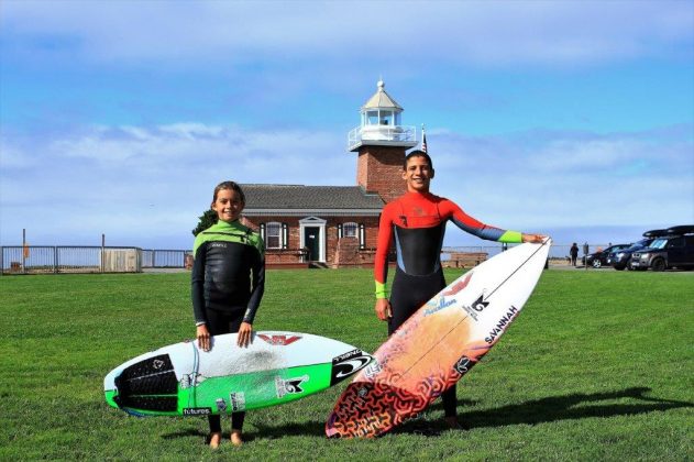 Ryan Coelho e Caio Costa, Steamer Lane, Santa Cruz, Califórnia (EUA). Foto: Alessandro Coelho.