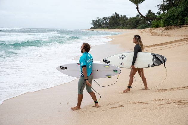 Caio Ibelli e Alessa Quizon, Vans World Cup of Surfing 2017, Sunset Beach, Havaí. Foto: © WSL / Heff.