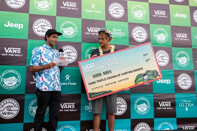 Barron Mamiya, Vans World Cup of Surfing 2017, Sunset Beach, Havaí. Foto: © WSL / Heff.