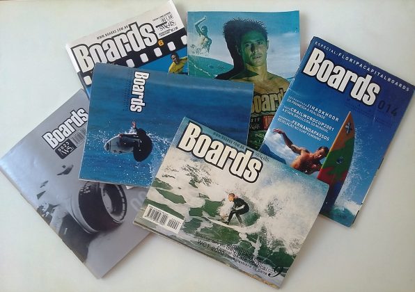 Revista Boards, produzida no Paraná na década de , Guia Surfe no Brasil. Foto: Reprodução.