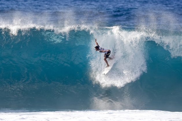 Seth Moniz, Pipe Invitational 2017, Pipeline, North Shore de Oahu, Havaí. Foto: WSL / Poullenot.