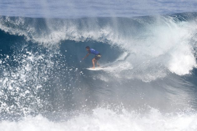 Seth Moniz, Pipe Invitational 2017, Pipeline, North Shore de Oahu, Havaí. Foto: © WSL / Heff.