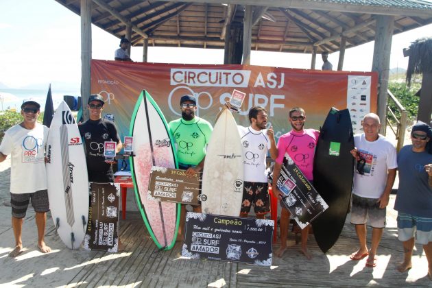 Pódio Profissional, Circuito ASJ 2017, Joaquina, Florianópolis (SC). Foto: Basilio Ruy/Prime.Press07.